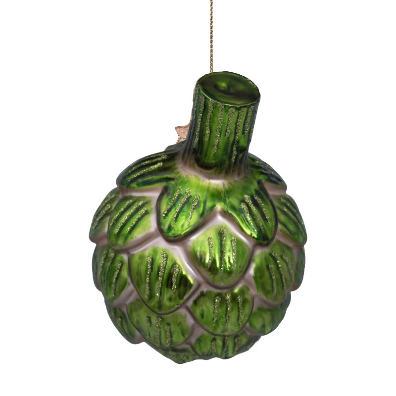Grøn artiskok juleophæng - H7 cm.